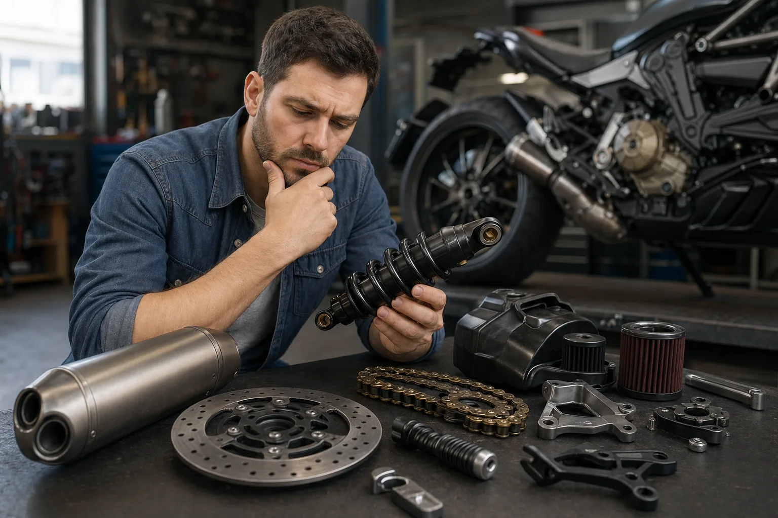 Motorradteile auswählen